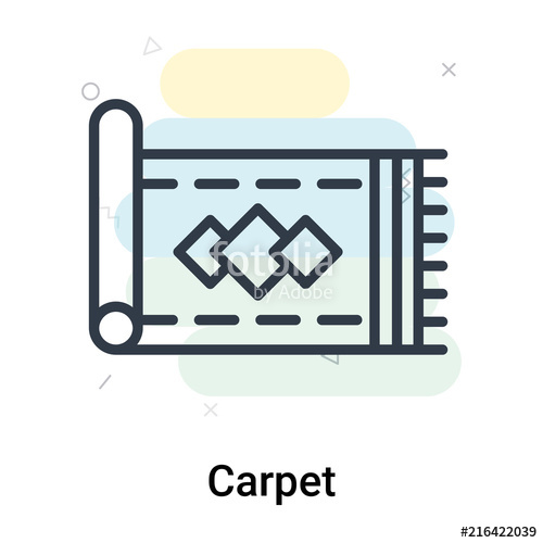 500x500 Carpet Icon Vector Sign And Symbol Isolated On White Background