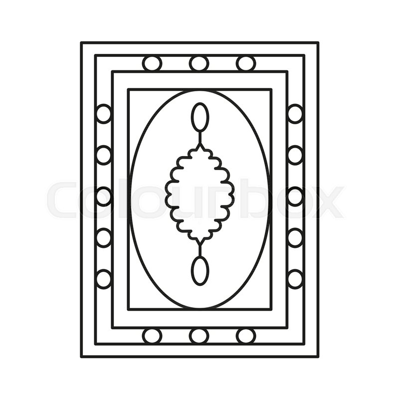 800x800 Turkish Carpet Icon Outline Turkish Stock Vector Colourbox