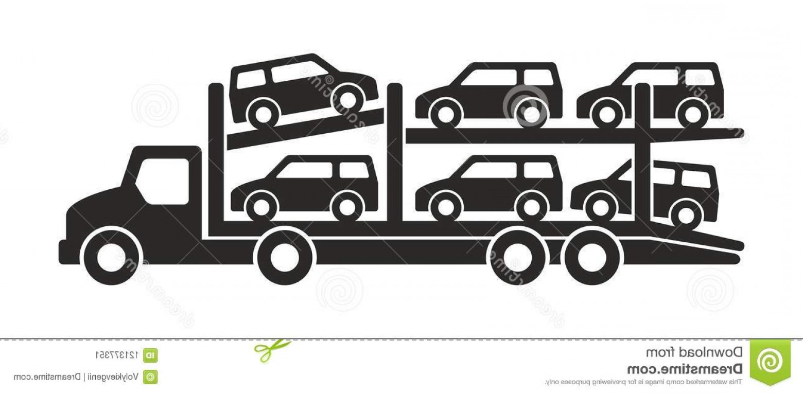 1560x766 Car Carrier Truck Icon Monochrome Style Car Carrier Truck Icon