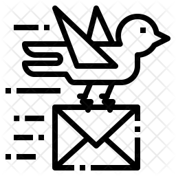 256x256 Carrier Pigeon Icon Of Line Style