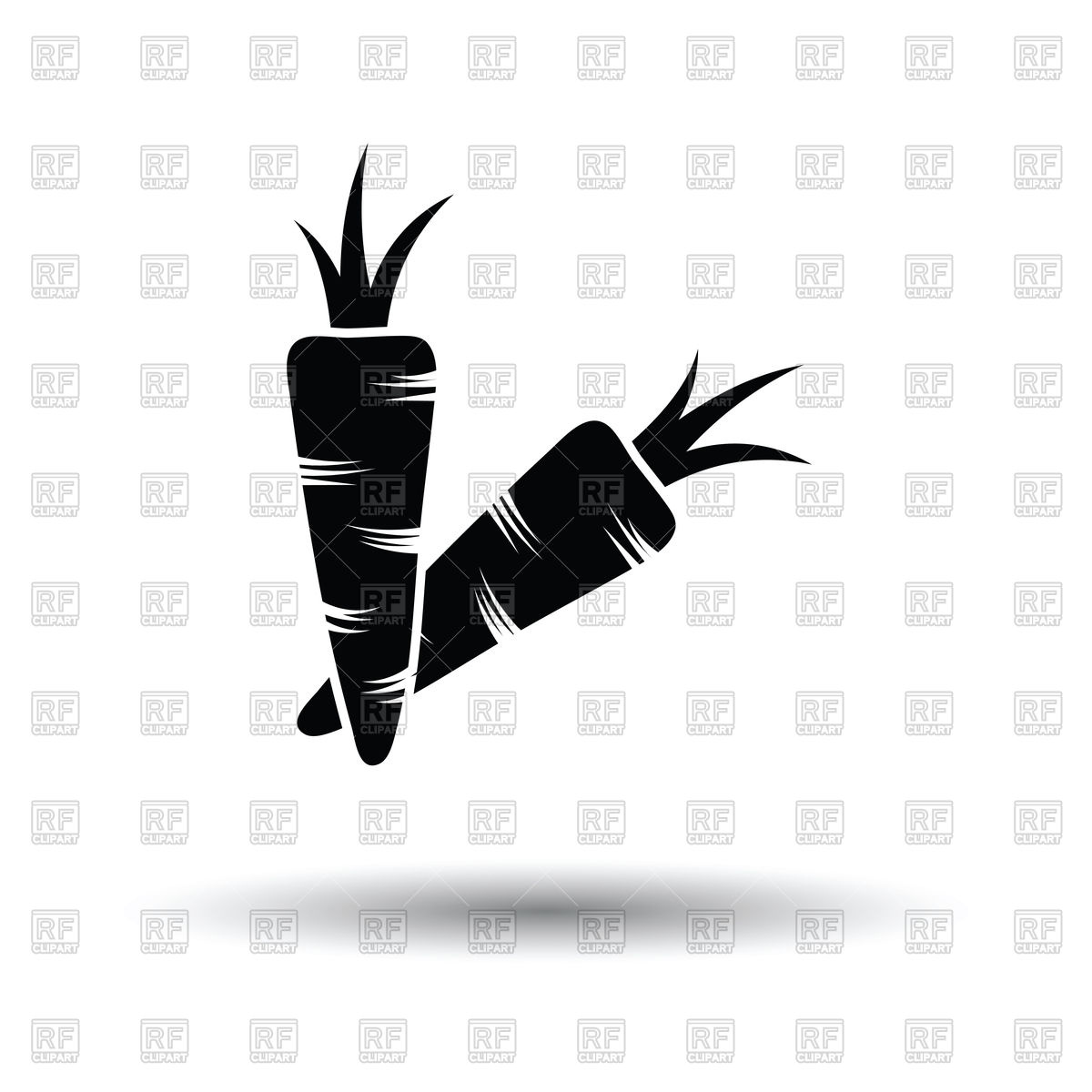 1200x1200 Carrot Icon With Shadow Vector Image Of Food And Beverages