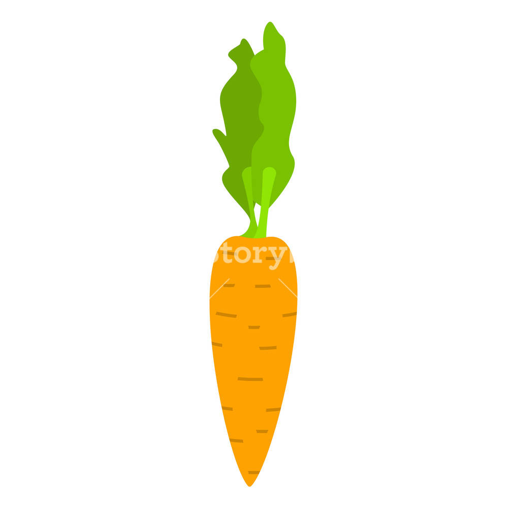 1000x1000 Carrot Icon Flat Illustration Of Carrot Vector Icon For Web