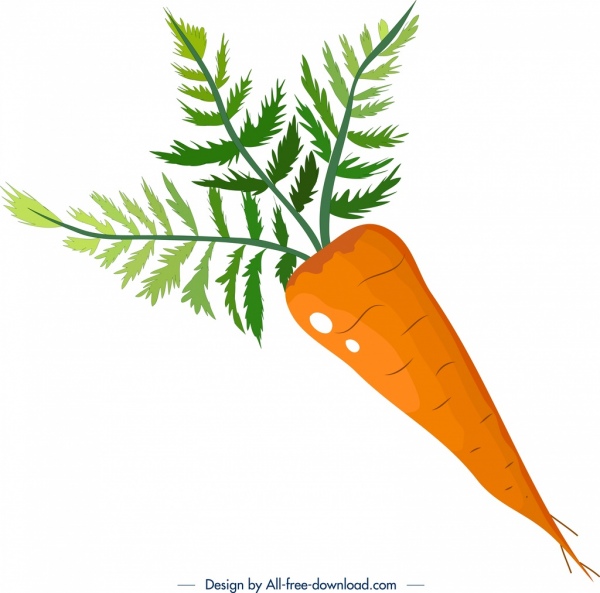 600x593 Vegetable Background Carrot Icon Colorful Flat Decor Free Vector