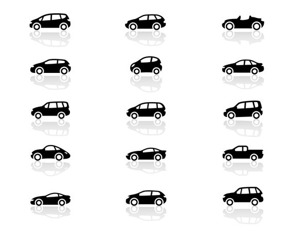570x452 Cars Icons Cars Clipart Auto Icon Design Icon Set Etsy