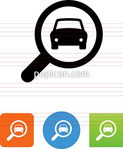 400x483 Vector Search For Cars Icon