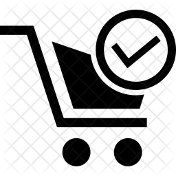 256x256 Shopping Cart Icon Of Glyph Style