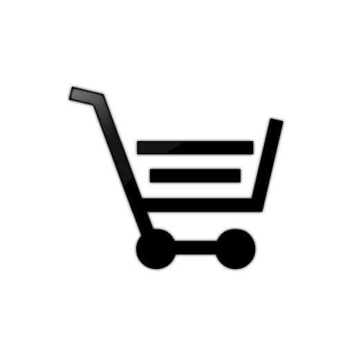 512x512 Black Cart Icon