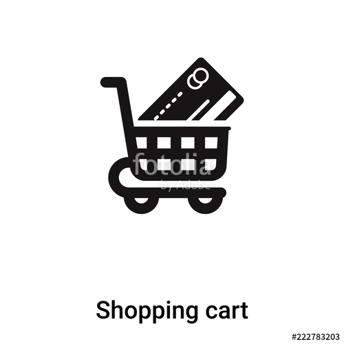 500x500 Shopping Cart Icon Vector Isolated On White Background, Logo