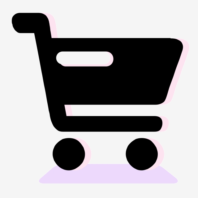 640x640 Black Cartoon Shopping Cart Icon, Shopping Cart, Shopping