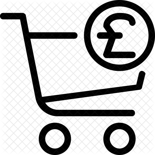 512x512 Pound Cart Icon Of Line Style