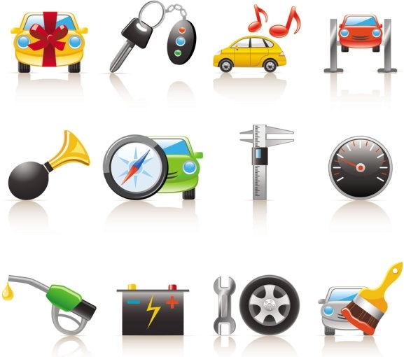 577x510 Cartoon Car And Peripheral Products Icon Vector Free Vector