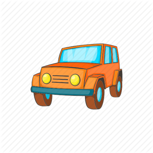 512x512 Car, Cartoon, Jeep, Transport, Transportation, Vehicle, Wheel Icon