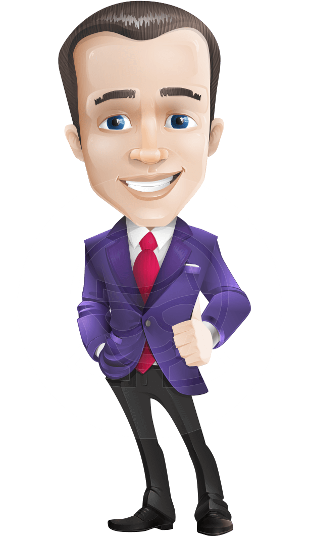 612x1060 Jim The Business Icon Ultra Violet Edition Vector Cartoon