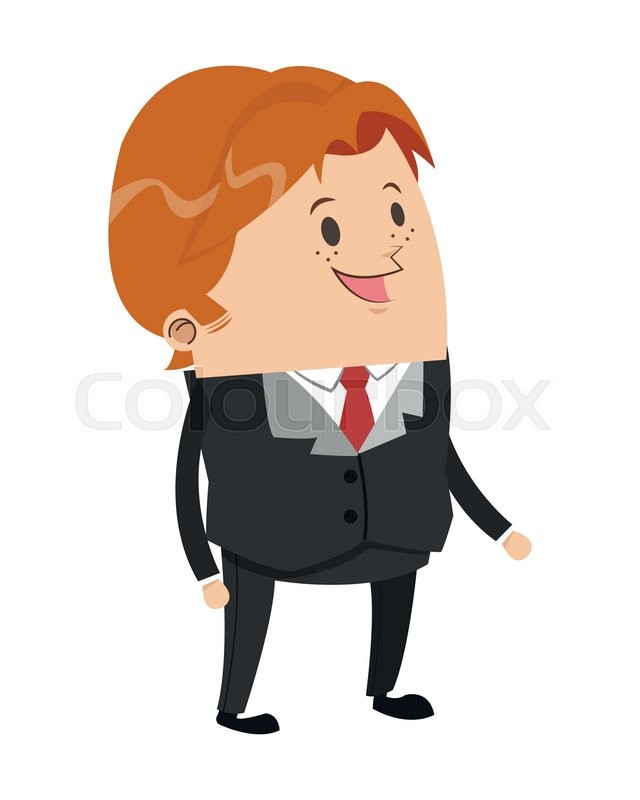 640x800 Flat Design Cute Businessman With Stock Vector Colourbox