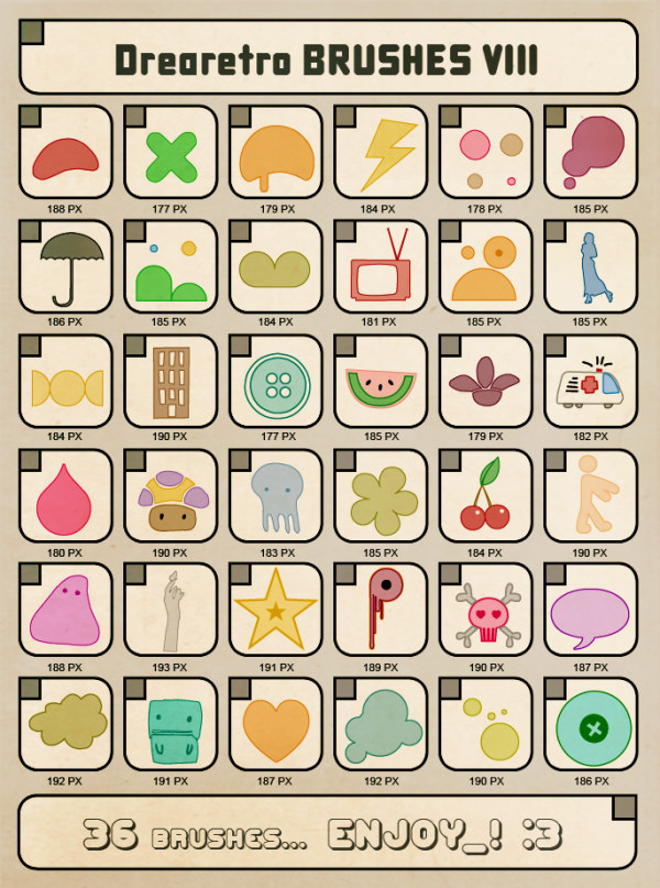 600x807 Cute Cartoon Icon Brushes