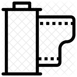 256x256 Film Cartridge Icon Of Line Style