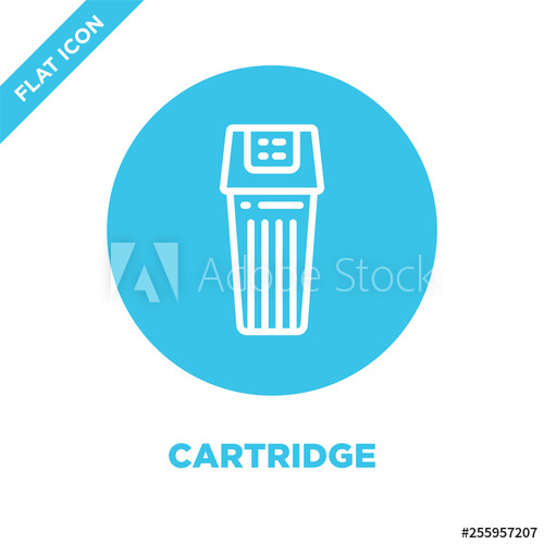 500x500 Cartridge Icon Vector From Stationery Collection Thin Line