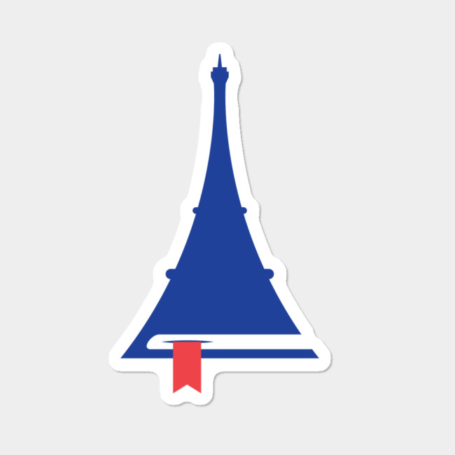 650x650 France Eiffel Tower Creative Reading Icon Sticker