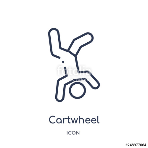 500x500 Cartwheel Icon From Sports Outline Collection Thin Line Cartwheel