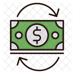 256x256 Cash Flow Icon Of Colored Outline Style