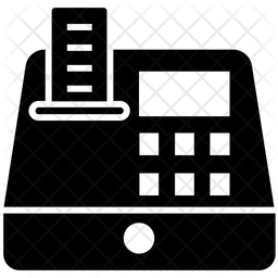 256x256 Cash Register Icon Of Glyph Style