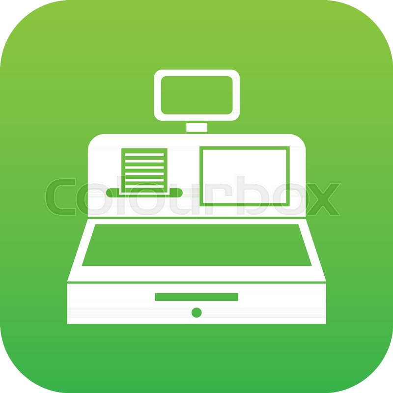800x800 Cash Register With Cash Drawer Icon Stock Vector Colourbox