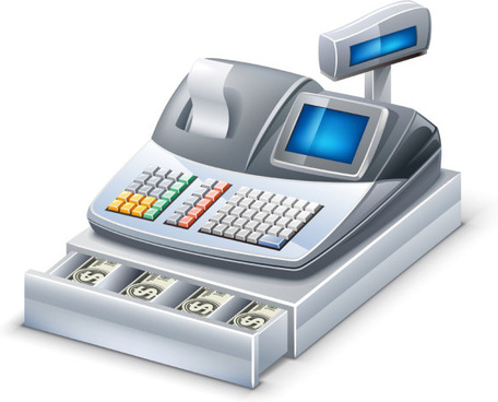 456x368 Vector Cash Register Icon Free Vector Download