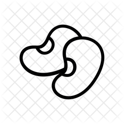 256x256 Cashew Nuts Icon Of Line Style