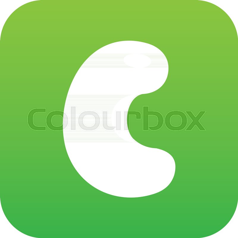 800x800 Cashew Icon Digital Green For Any Stock Vector Colourbox