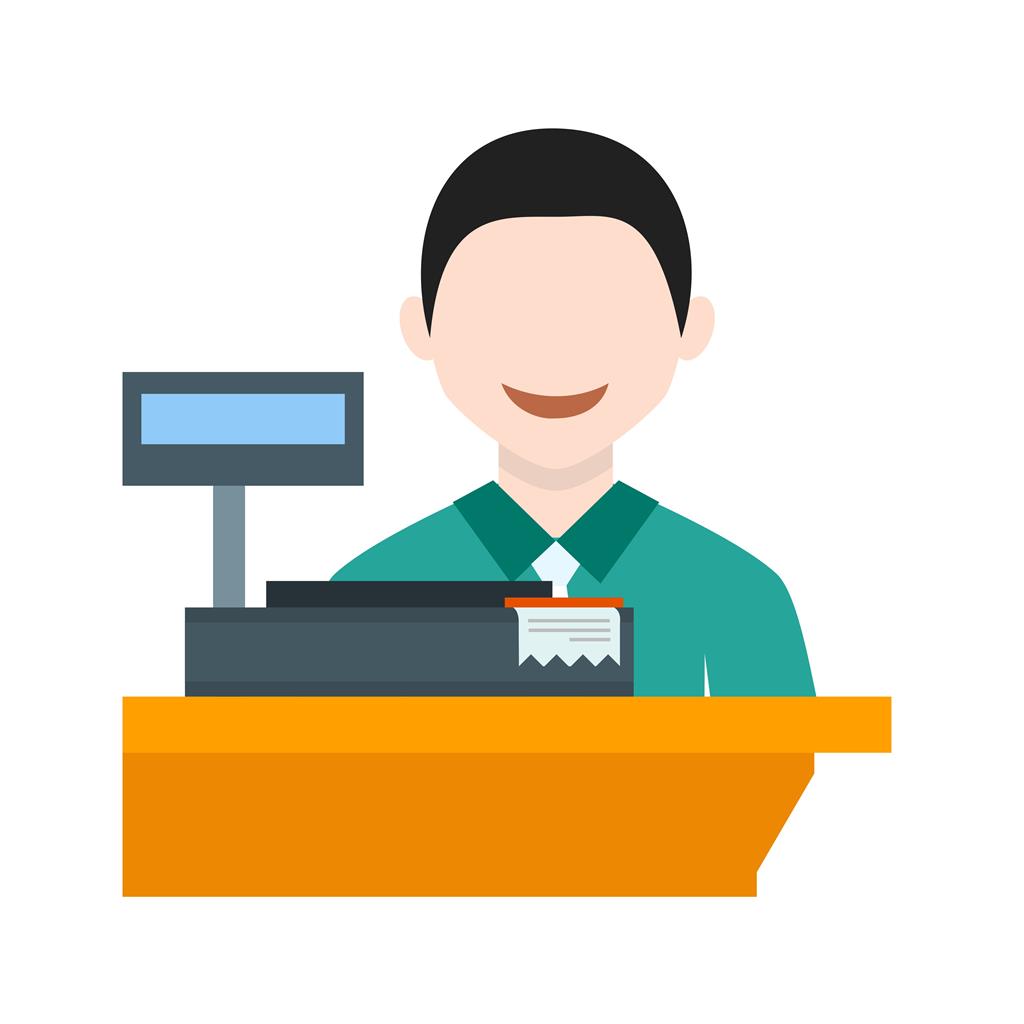 1024x1024 Cashier Flat Multicolor Icon