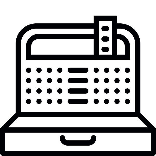 600x600 Cashier Icon Art Print