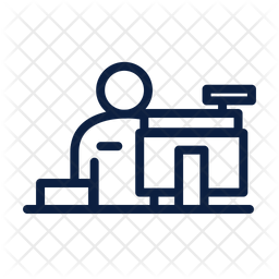 256x256 Cashier Icon Of Line Style