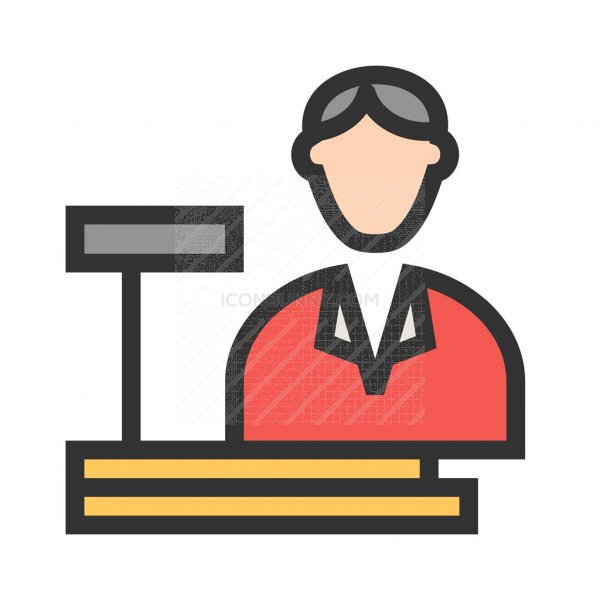 600x600 Cashier Line Filled Icon