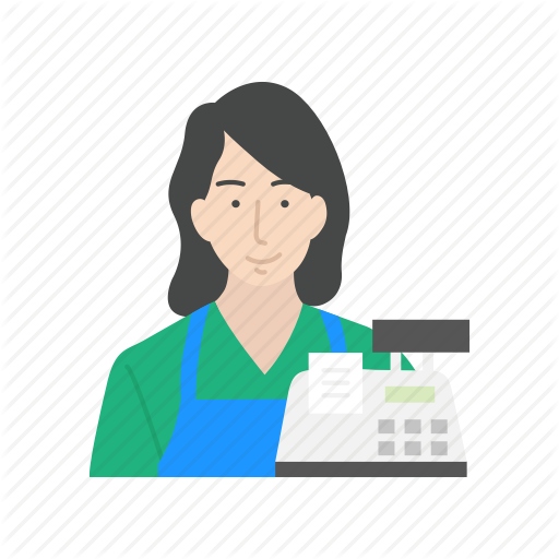 512x512 Cashier, Clerk, Female, Female Cashier Icon