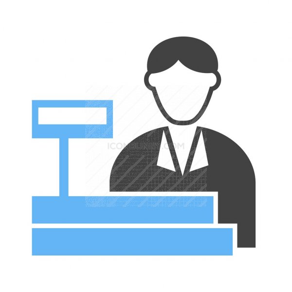600x600 Cashier Blue Black Icon