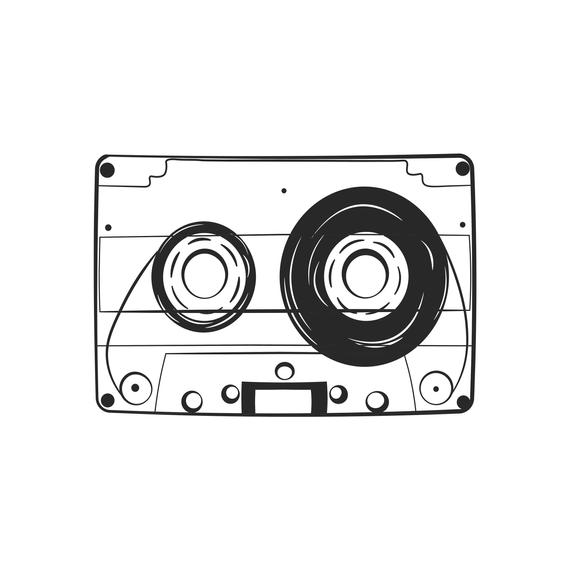570x570 Cassette Icon Audio Retro Tape Vintage Recorder Etsy