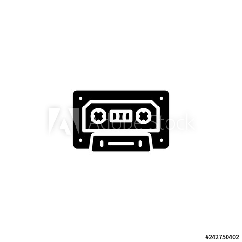 500x500 Cassette Icon Vector Cassette Vector Graphic Illustration