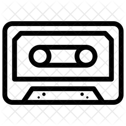 256x256 Audio Cassette Icon Of Line Style