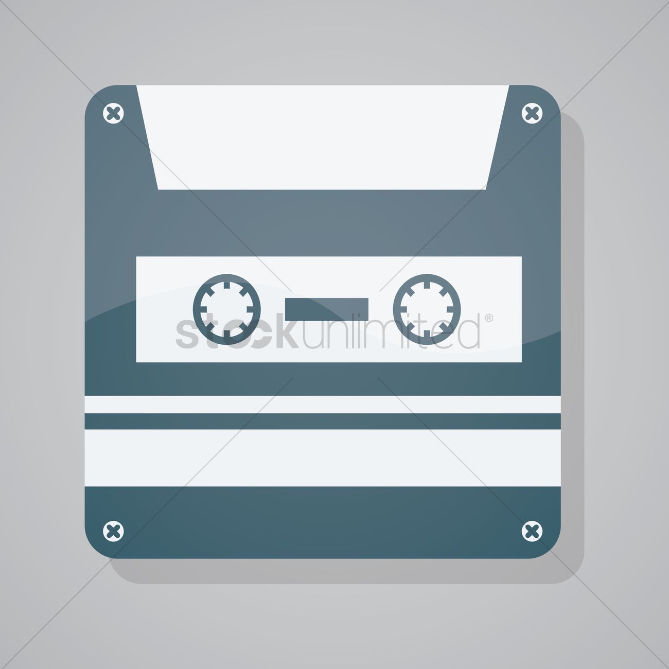 1300x1300 Cassette Tape Icon Vector Image