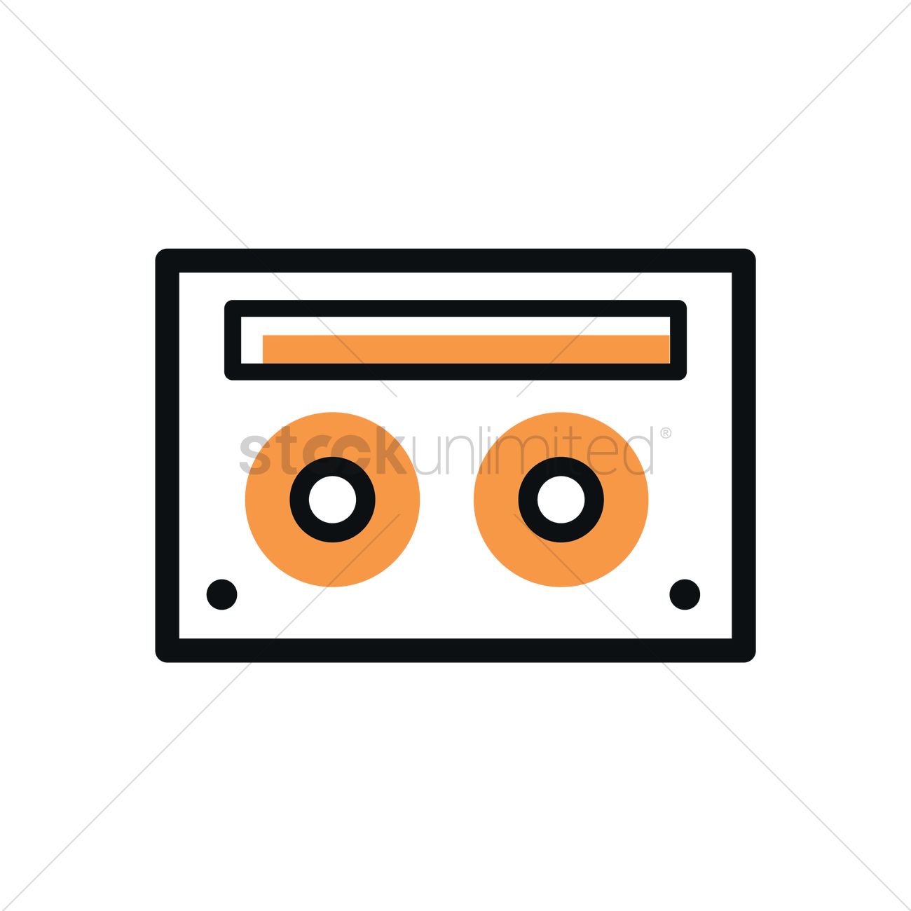 1300x1300 Cassette Tape Icon Vector Image