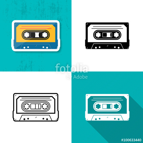 500x500 Vector Music Cassette Tape Icon Stock Image And Royalty Free