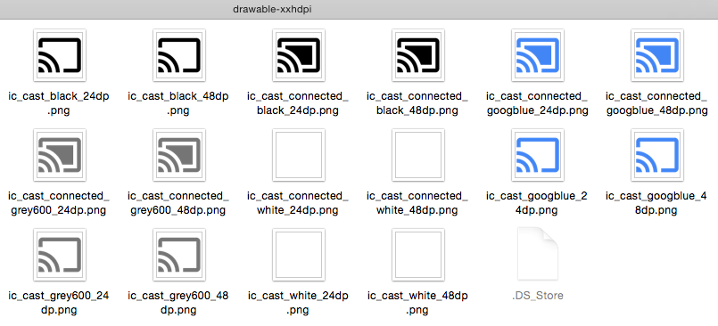 805x366 Different Chromecast Icons Set