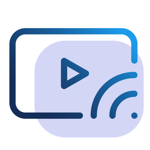 512x512 Video Cast Icon Of Colored Outline Style