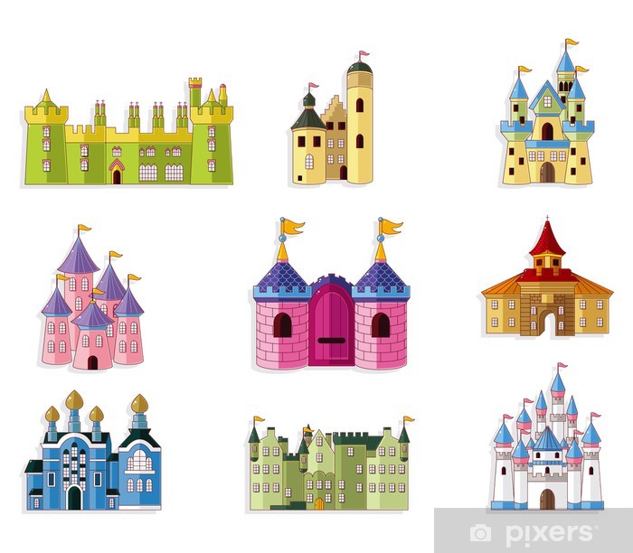 Cartoon Fairy Tale Castle Icon Wall Mural 700x612 Cartoon Fairy Tale Castle Icon Wall Mural