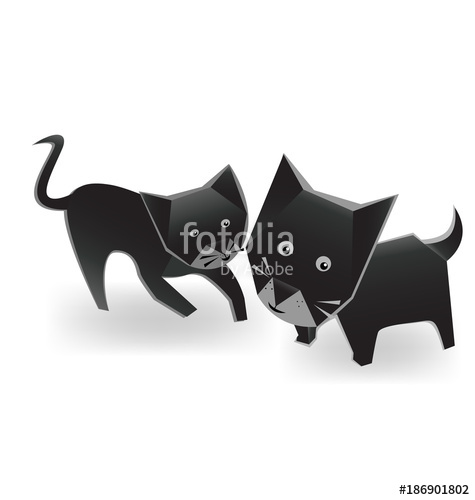 Friendly Cat And Dog Icon Stock Image And Royalty Free Vector 475x500 Friendly Cat And Dog Icon Stock Image And Royalty Free Vector