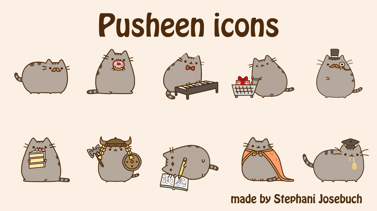 1280x715 Pusheen Icons
