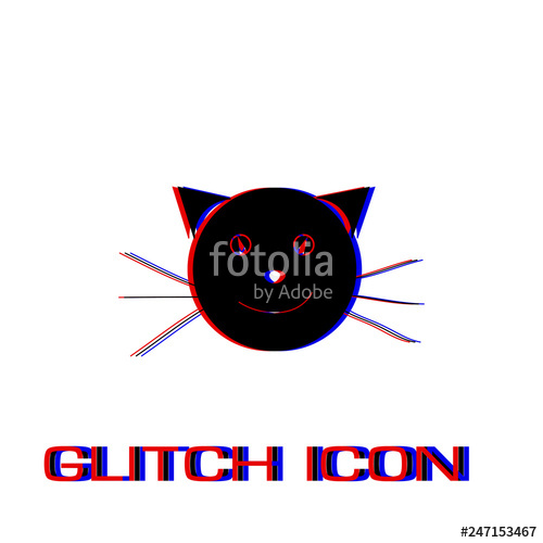 500x500 Cat Face Icon Flat Stock Image And Royalty Free Vector