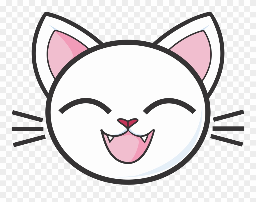 880x694 Happy White Cat Icons Png