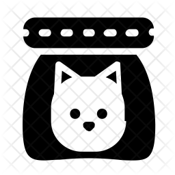 256x256 Cat Food Icon Of Glyph Style