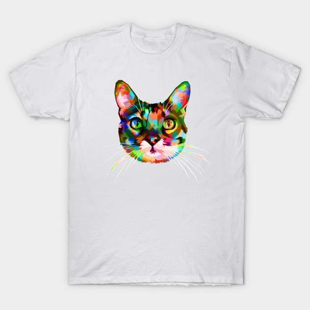630x630 Colorful Cat Head Icon On Pop Art Style